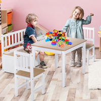 Table Moderne en Bois Massif pour Enfants – Idéale pour les Loisirs et le Divertissement – Mobilier Enfant Sûr et Écologique