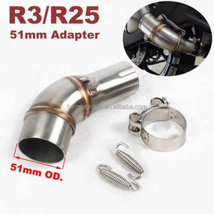 <span class=keywords><strong>YZF</strong></span> R25 R3 MT-03 MT03 moto échappement 51mm systèmes d'échappement connexion silencieux modifié sans lacet moyen lien tuyau - Product Image 5