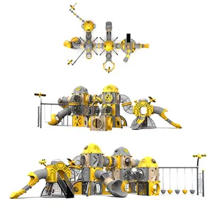 하이 퀄리티 스틸 야외 놀이터 슬라이드 유치원 어린이 놀이 도구 교육 놀이터