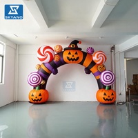 Arche géante gonflable pour Halloween, tunnel d'entrée gonflable, décoration de fête d'Halloween en plein air, décoration de carnaval