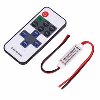 Mini contrôleur de variateur LED RF 11 touches Télécommande Mono Couleur unique DC5-24V Flexible 2835 Variateurs de lumière néon