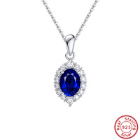 Vente en gros parure de bijoux pour femmes en zircon bleu parure de bijoux de mariée coffret cadeau de Noël