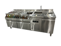 Komersial Modern Stainless Steel koktail Bar Station peralatan dapur elektrik kulkas Cocktail untuk Bar Modern