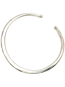 Collier rond Hasli plaqué argent fait main tendance pour femme, bijoux ethniques de mariée, collier statement, cadeau pour mariage ou fête - Product Image 2