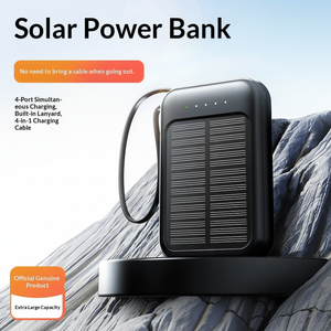 Outdoor Ultra-thin Portable Solar Power Bank <strong>External</strong> Battery Built-in <strong>Cable</strong> 20000mAh/10000mAh/6000mAh High Capacity 22.5W - Product Image 3
