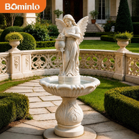 Fontaine d'ange en marbre sculptée à la main, sculpture d'extérieur pour jardin, fontaine d'eau sur mesure pour villa, cour, décoration commémorative