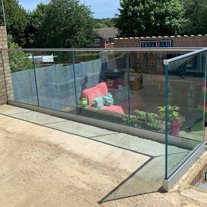 Solido U-Channel Base Frameless sistema di recinzione in vetro <span class=keywords><strong>per</strong></span> esterni/parete in acciaio inox corrimano Base metallica <span class=keywords><strong>per</strong></span> balcone - Product Image 3