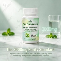 Capsules de Chlorophylle Supplément Super Aliment Vert Persil Menthe Poivrée Luzerne Moringa Spiruline Chlorelle Soutien Détox Végétarien