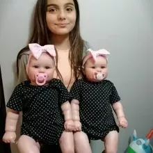 Muñecas Reborn de 50/60CM para niños, ojos verdes, pelo rubio, cuerpo suave y suave, <span class=keywords><strong>muñeca</strong></span> realista para bebés, juguetes para niños - Product Image 6