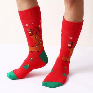 Baleine Mode Noël Coton Dessin Animé Drôle Équipage Chaussettes Mignon Père Noël Arbres De Noël <span class=keywords><strong>Fantaisie</strong></span> Unisexe Chaussettes - Product Image 4