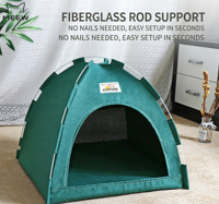 Tente pour animaux de compagnie transfrontalière, lit pour chien et chat toutes saisons, tapis rafraîchissant d'été, maison pliable respirante pour animaux de compagnie pour usage intérieur et extérieur