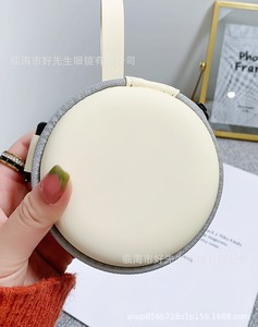 Étui à <span class=keywords><strong>lunettes</strong></span> pliable en cuir avec fermeture éclair ronde, étui souple pour <span class=keywords><strong>lunettes</strong></span>, pochette de rangement portable pour les voyages et les activités de plein air - Product Image 2