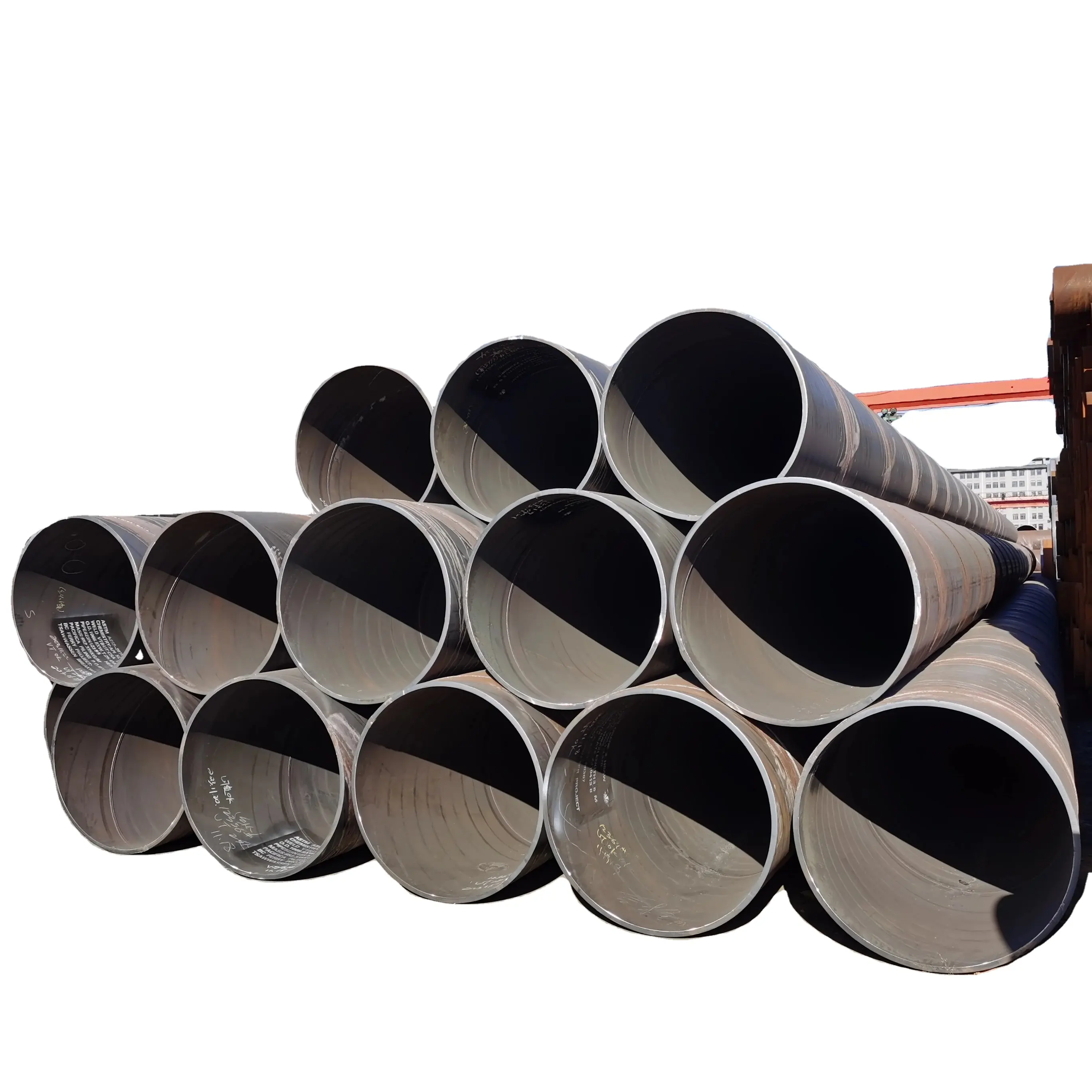Grande diametro Q235 tubo in acciaio a spirale Anti-corrosione saldato tubi in acciaio produttore Stock per la fornitura di acque reflue saldatura tubo di ferro