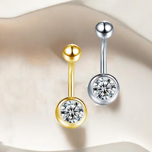 Getta Titanium Body Jewelry ASTM-F136 Anneau de <span class=keywords><strong>nombril</strong></span> <span class=keywords><strong>pour</strong></span> enfants <span class=keywords><strong>Piercing</strong></span> de <span class=keywords><strong>nombril</strong></span> à filetage externe en zircon <span class=keywords><strong>pour</strong></span> le mariage des filles - Product Image 2