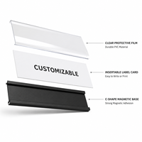 Distributeur B2B – Rouleau de 30m/50m à découpe libre, épaisseur standard 1mm, pochette réutilisable pour tickets, profil en C en caoutchouc flexible magnétique