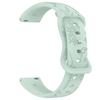 Nouveau bracelet en silicone respirant et doux avec motif floral gravé au laser pour Garmin 18/20/22 mm et pour GT6/5/4