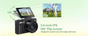 180 Graus Flip Screen Autofocus 5K Câmera Digital com 75MP WiFi para Vlogging na Memória do Cartão SD do YouTube - Product Image 5
