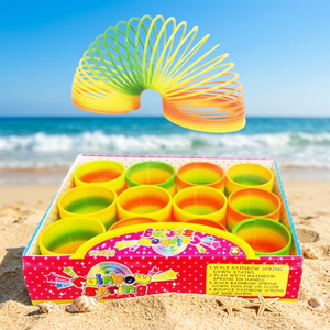 Cercle pliant en plastique en spirale arc-en-ciel, jouet classique et original pour enfants, idéal pour les cadeaux de fête - Product Image 5