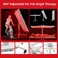 Panneau de luminothérapie LED rouge avec support électrique double horizontal et vertical mobile, capacité de charge maximale 881 lb/40 kg