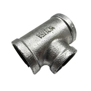 Yfa <span class=keywords><strong>malleable</strong></span> लोहे की पाइप फिटिंग गर्म डुबकी गैल्वेनाइज्ड टी 4 इंच कम करने के साथ टी 4 इंच - Product Image 2