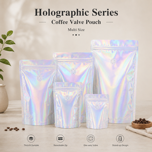 Pochette zippée haut de gamme personnalisable avec logo |    Sacs d'emballage alimentaire refermables de qualité alimentaire en 4 couleurs - Product Image 5