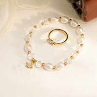Ensemble de bijoux ours de marque classique en acier inoxydable de haute qualité cadeau de fête des mères 4 pièces boucles d'oreilles anneau pour perles fêtes Bracelet