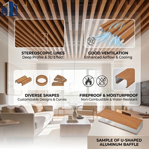 Soffitti Metallici a Doghe Quadrate in Alluminio Moderni e Resistenti all'Umidità per Hotel, Appartamenti, Ospedali e Sale - Vendita all'Ingrosso Diretta dalla Fabbrica - Product Image 2
