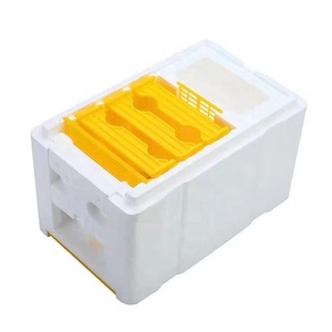 Nuevo Equipo de Apicultura, Caja de Espuma Blanca Inteligente para la Reproducción de <span class=keywords><strong>Abejas</strong></span> Reinas, Caja de Cría de Reinas de Poliestireno con 3 Marcos, 24x15x16.5cm - Product Image 2