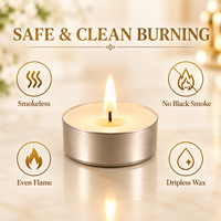 Bougie blanche à la cire de paraffine, sans fumée, non parfumée, 8 heures de combustion, pour la décoration de la maison, Diwali, Noël