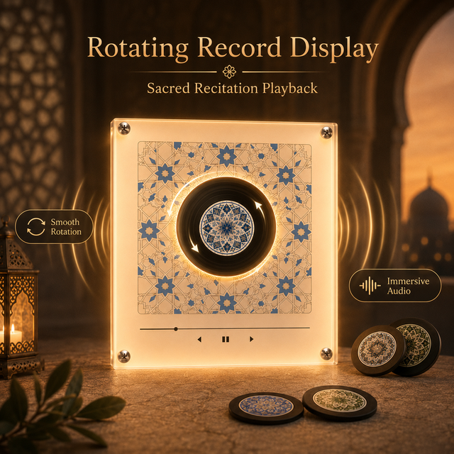 NFC Rotating Disc Audio Fridge Magnet with Light Custom Sacred Recitation Music Player Decorative Holiday Gift