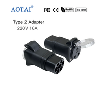 Station de recharge pour véhicules électriques AOTAI Type 2 vers prise universelle, adaptateur multi-standards pour moto, scooter, tricycle électrique
