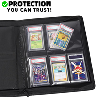 Álbum de Colección de Tarjetas Graduadas Premium con Capacidad para 60 Tarjetas, 6 Bolsillos, 4 Páginas para Tarjetas Toploader, Libro de Presupuesto
