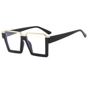 Venta al por mayor marco cuadrado mujeres <span class=keywords><strong>Cear</strong></span> lentes anteojos personalizados de gran tamaño azul luz bloqueo cuadrado mujeres - Product Image 2