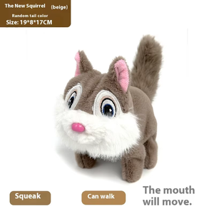 Unisex elettrico mobile Super morbido pupazzo di peluche scoiattolo grande coda portachiavi giocattolo per bambini nuovo Design Stress sollievo tecnica cerata - Product Image 2