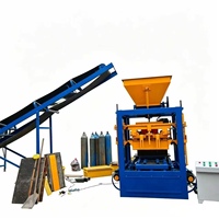 Machine à blocs de béton semi-automatique QT4-26, machine à mouler des briques pour un petit investissement et un profit élevé