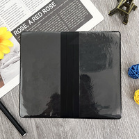 Porte-cartes de voyage en vinyle PVC souple personnalisé Y711, noir, 13x9,5 cm