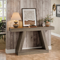 Table de canapé Tribesigns de 55 pouces avec rangement, table console de style fermier pour la maison, meuble d'entrée rectangulaire en bois
