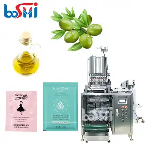 Envasadora de aceite de coco líquido de bolsita de forma irregular multilineal automática, bolsa especial VFFS para aceite de oliva