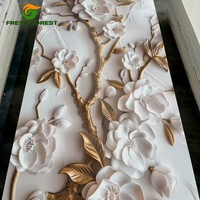Panneaux muraux floraux 3D modernes ultra-brillants en PVC UV, imitation marbre, pour la décoration de la maison, des hôtels, des salons et des salles de bain