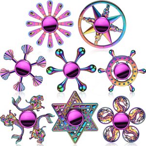 Cao cấp bền phong cách khác nhau Tay <span class=keywords><strong>Spinner</strong></span> Gyro Kẽm hợp kim chống căng thẳng Đồ chơi cầu vồng rực rỡ Thần Tài Spinners căng thẳng cứu trợ - Product Image 3