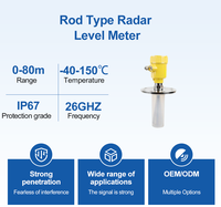Medidor de Nivel de Radar Tipo Varilla Industrial IP67, Sensor de Nivel de Radar de Onda Guiada, Compatible con OEM/ODM para Monitoreo de Nivel de Líquidos