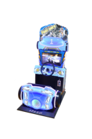 Machine de jeu d'arcade simulateur de course avec cockpit, à monnayeur, à vibrations dynamiques, avec éclairage clignotant et carte SD