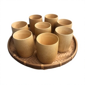 Vaso Reutilizable de Bambú Natural Vintage, Ecológico, para Bebidas, Vajilla para el Hogar, Cafetería, Restaurante, Venta al por Mayor, Exportación - Product Image 1