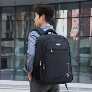 Men's Business Travel <b>Backpack</b> Large Capacity Laptop Compartment Shoulder <b>Straps</b> Solid Color Spring 2023 - Product Image 2