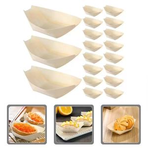 LPZMPZ 100 Pezzi <span class=keywords><strong>Ciotole</strong></span> Monouso in Legno Biodegradabili Ecologiche <span class=keywords><strong>per</strong></span> Antipasti, Snack, Patatine Fritte, Currywurst, Sushi - Product Image 5