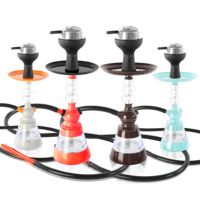 Kit Chicha Complet Personnalisé avec Logo, Boîte Cadeau, Narguilé Portable en Acrylique et Alliage d'Aluminium pour Bar et Fêtes