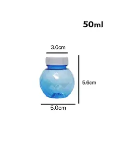 50ML Plastic Bubble Water Liquid Bottle Soap Blower Toys Customized Bubble Solution Bubble Gun Outdoor Toys For Kids