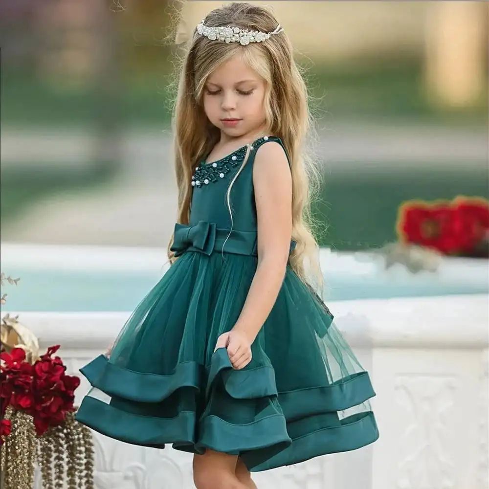 Bán Buôn Quần Áo Không Tay Ăn Mặc Trẻ Em Mới Nhất Thời Trang Dresses Designs Bé 1 Tuổi Quần Áo L5017XZ