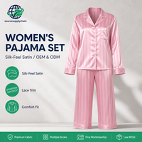 Pyjama en coton et bambou personnalisé pour femmes, ensemble de vêtements de détente doux, pyjama pour femmes, vêtements de nuit en deux pièces, pyjama vintage pour femmes grandes tailles