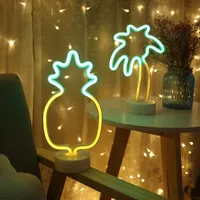 Batterie betriebenes LED-Licht Ananas Flamingo Palme dekorative benutzer definierte Neon Licht Streifen Zeichen LED Neon Dekoration LED-Lichter